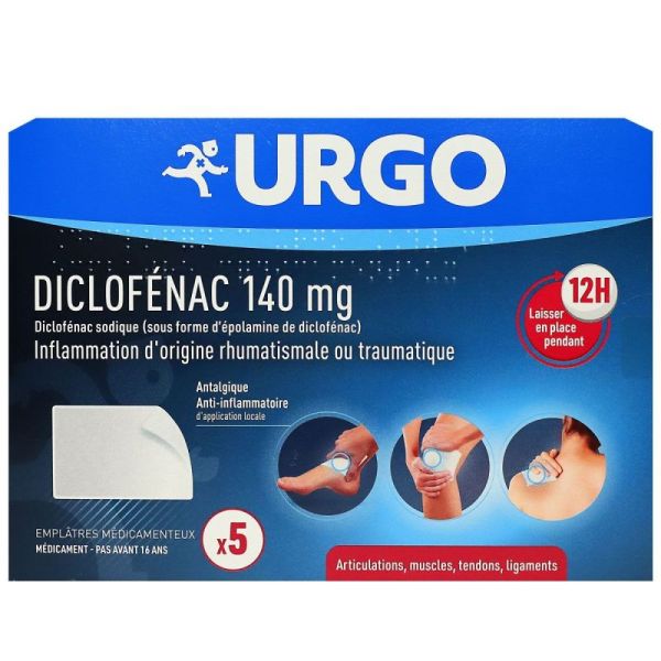 Diclof Urgo 140Mg Empl Med Emplatre/5
