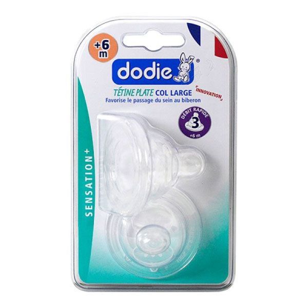 Dodie Sensat+ Tet Pl Deb3 Silic +6Mois